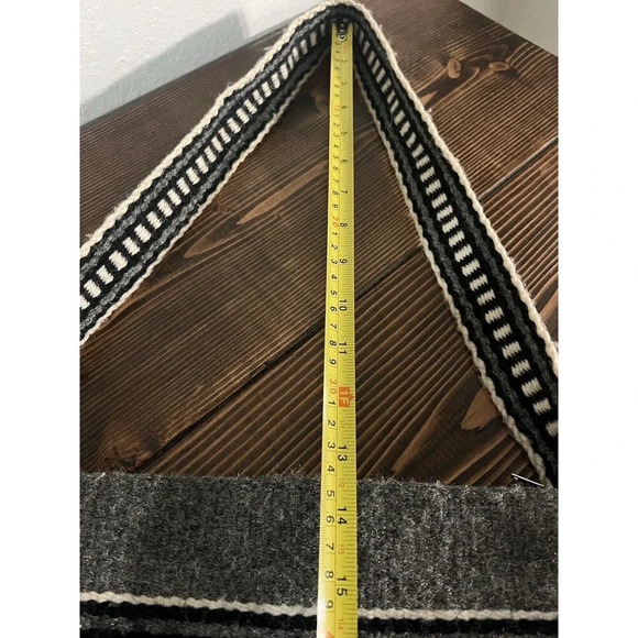 Vintage Southwestern Wool Tapestry Shoulder Carpet Bag Tote Purse Fringed Tribal - Picture 4 of 6